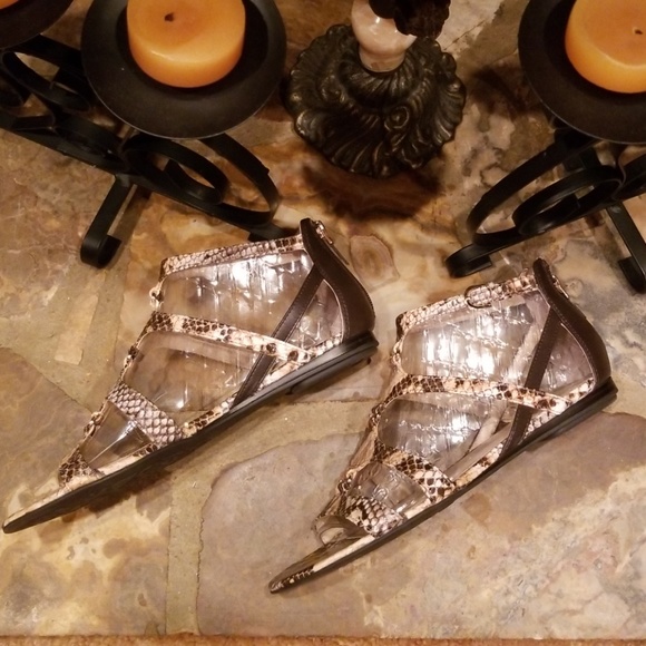 Franco Sarto Animal Print Gladiator Sandals - Picture 2 of 6